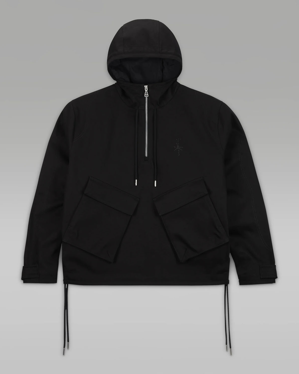 Jordan Travis Scott Half Zip Jacket Black Dark Smoke Grey 1