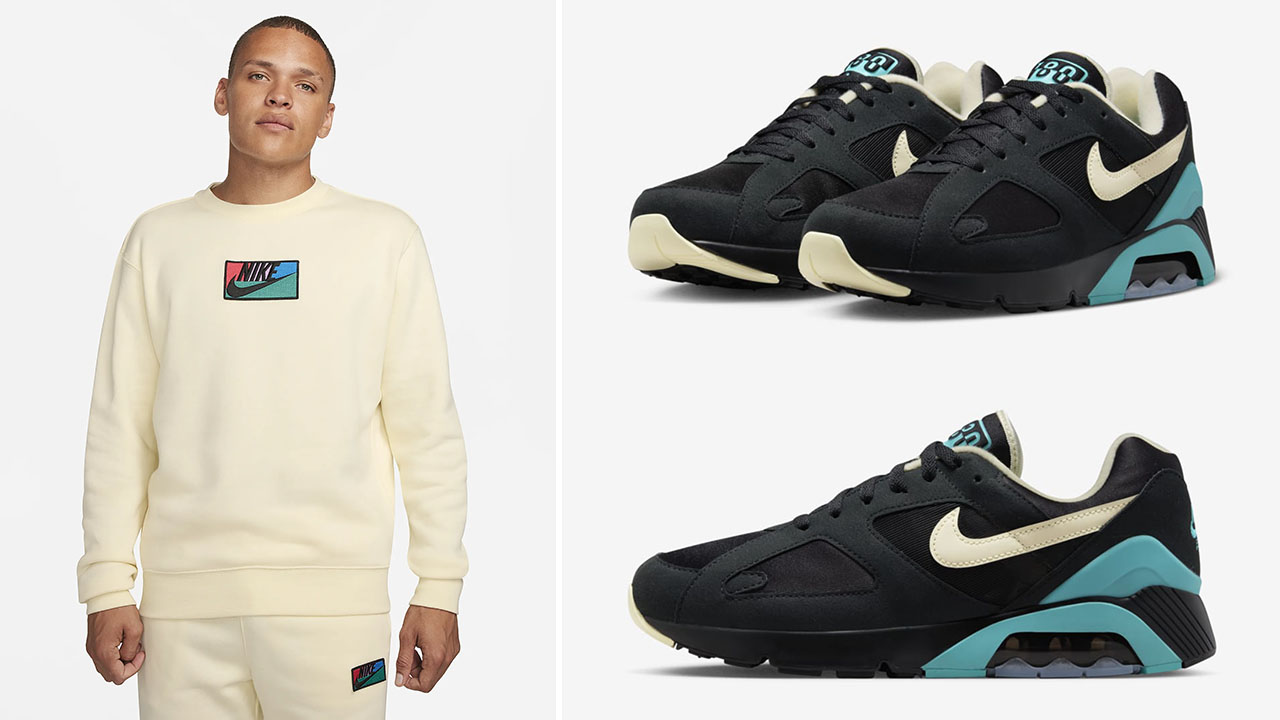 Nike Air 180 Black Dusty Cactus Alabaster Shirt Outfit