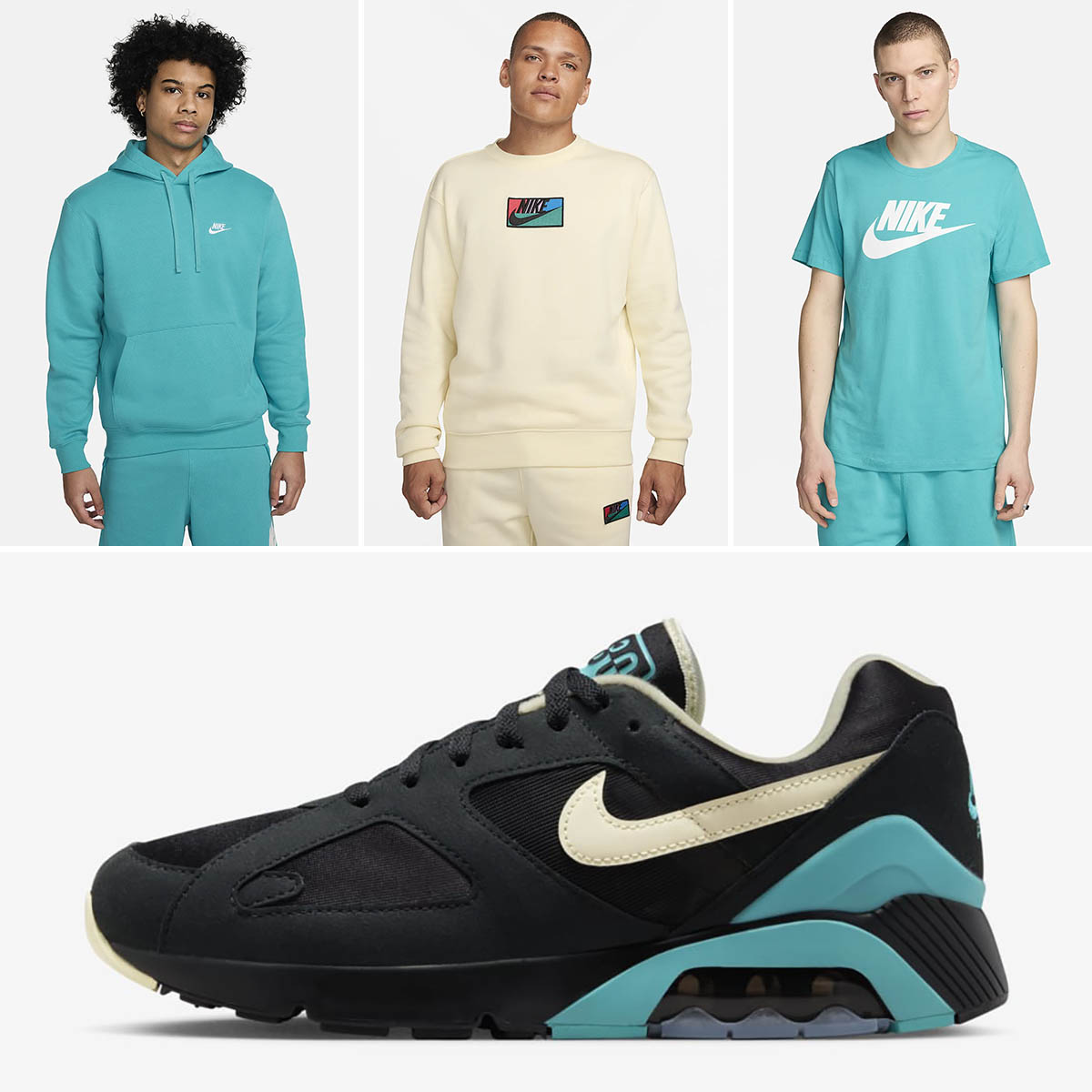 Nike Air 180 Black Dusty Cactus Outfits to Match Sneakers