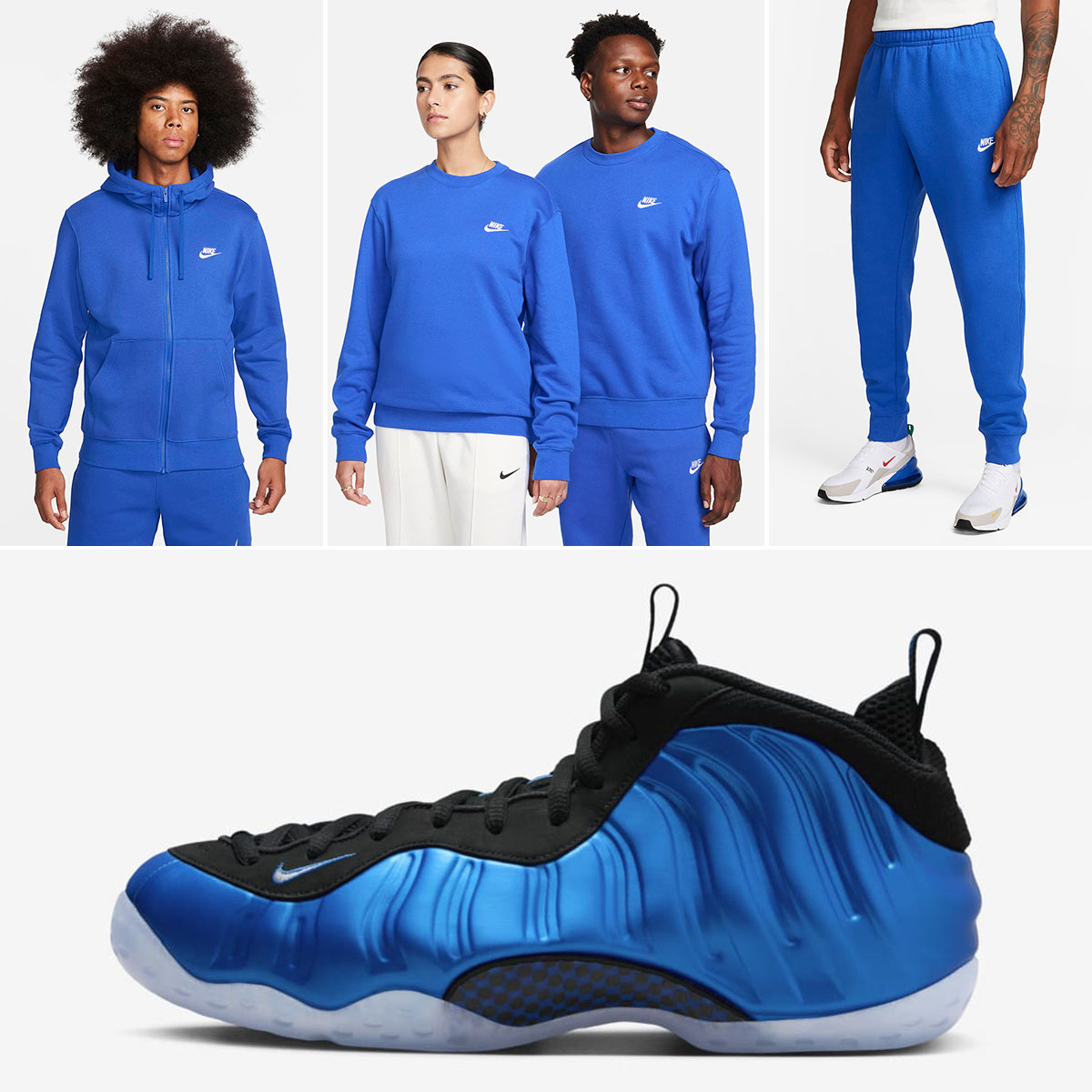 Nike Air Foamposite One Royal 2024 Clothing to Match Sneakers