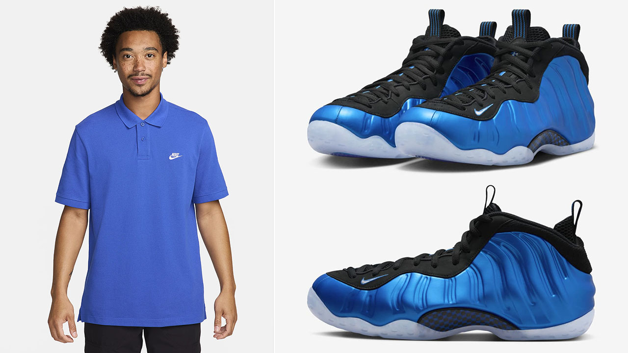 Nike Air Foamposite One Royal 2024 Polo Shirt to Match Shoes