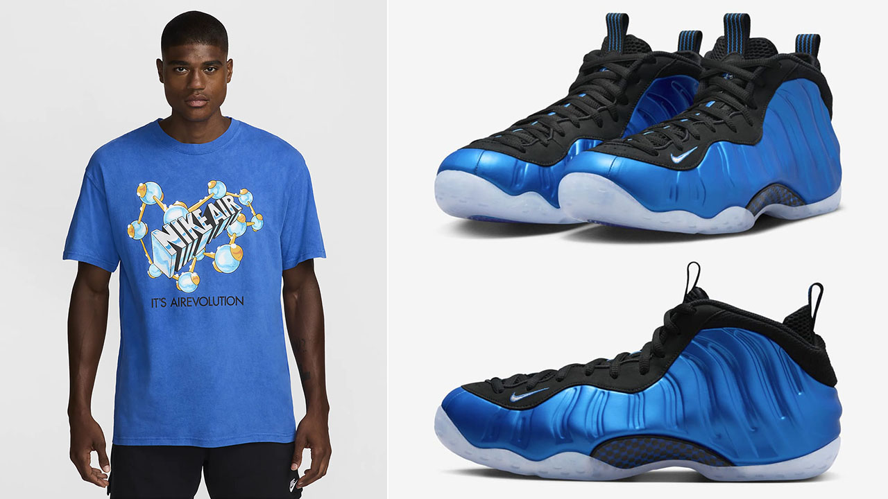 Nike Air Foamposite One Royal 2024 T Shirt to Match Sneakers