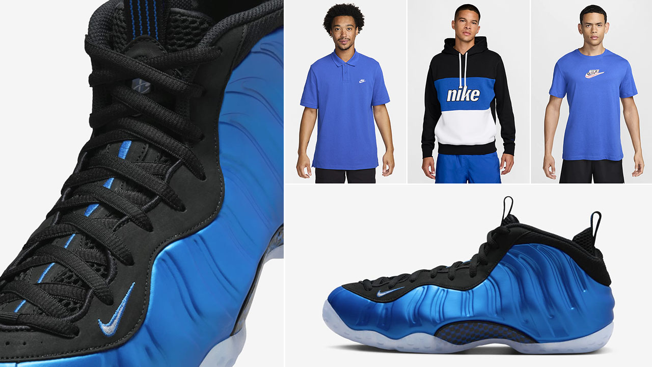 Nike Air Foamposite One Royal International Blue 2024 Outfits Shirts Clothing to Match Sneakers