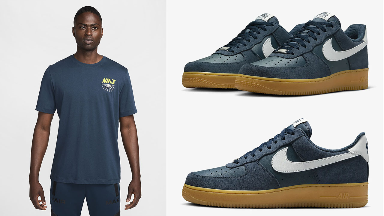 Nike Air Force 1 Low Armory Navy Shirt to Match Sneakers