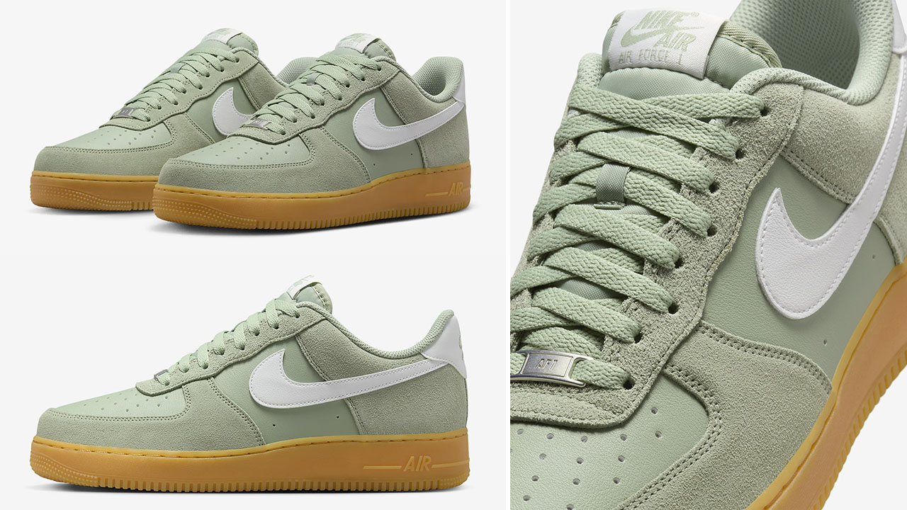 Nike Air Force 1 Low Jade Horizon Gum Light Brown Summit White Sneakers