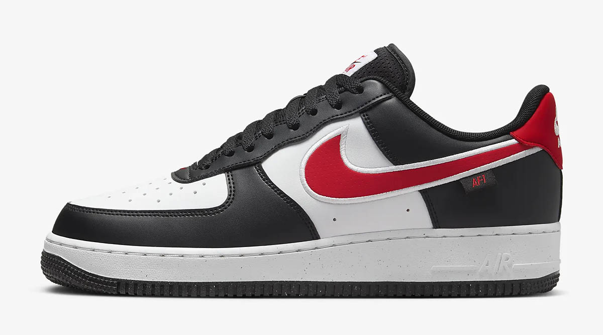 Nike Air Force 1 Low Next Nature Black White University Red Shoes 2