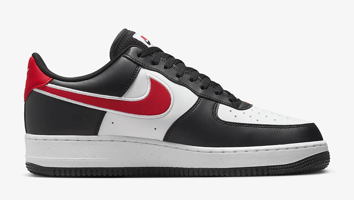 Nike Air Force 1 Low Next Nature Black White University Red Shoes 3