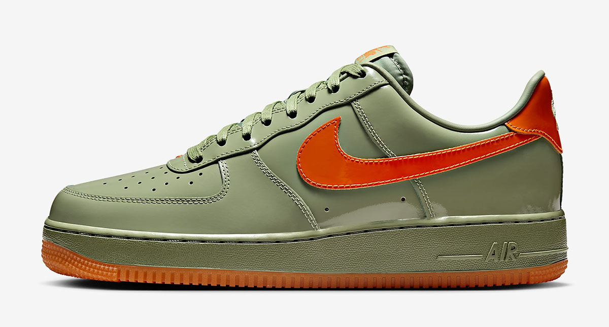 Nike Air Force 1 Low Oil Green Safety Orange Shoes 2