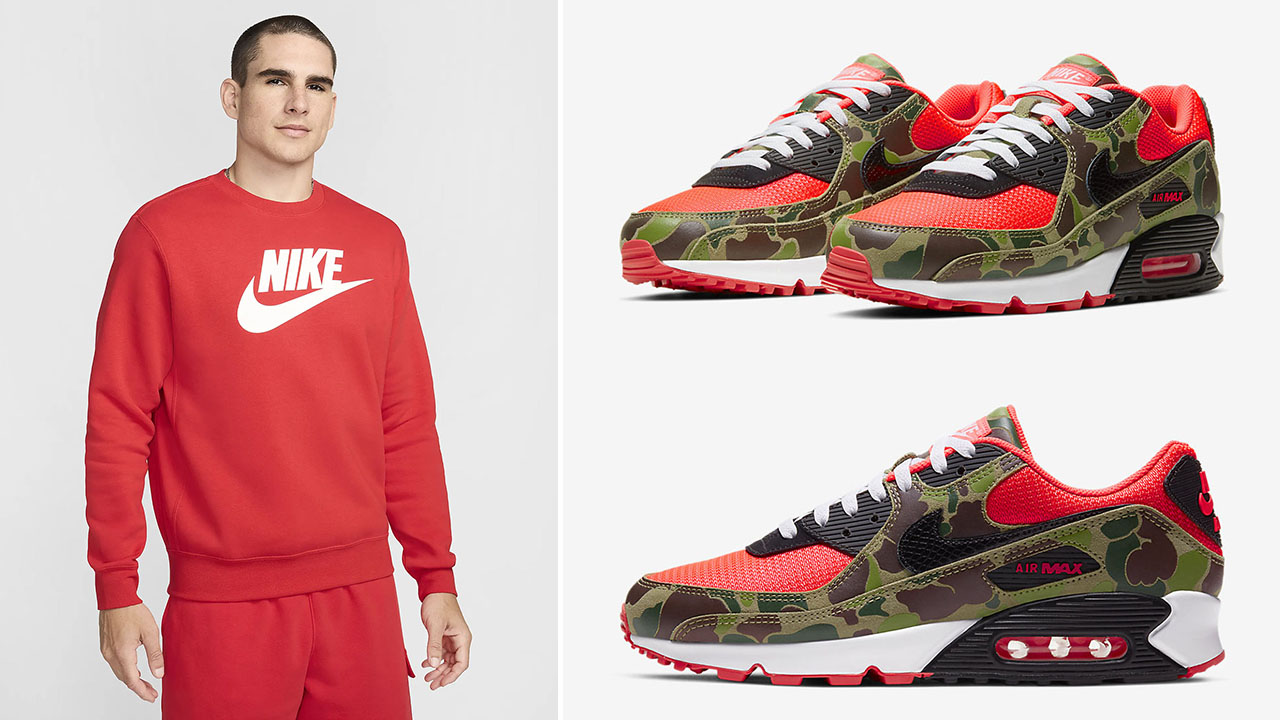 Nike Air Max 90 Reverse Duck Camo 2024 Sweatshirt to Match Sneakers