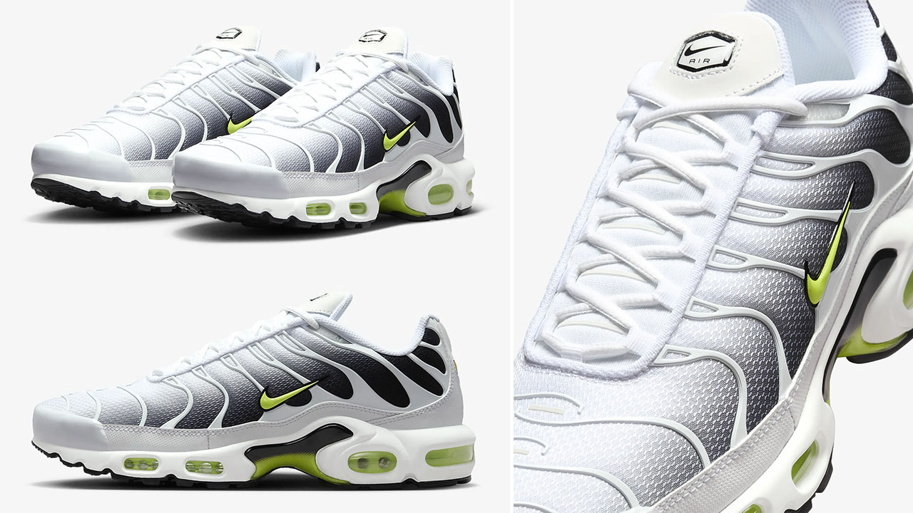 Nike Air Max Plus White Black Volt Sneakers