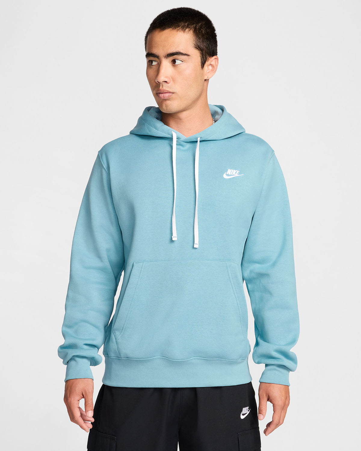 Nike Club Fleece Pullover Hoodie Denim Turquoise