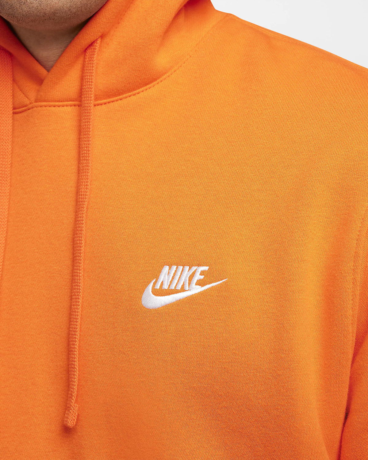 Nike Club Fleece Pullover Hoodie Safety Orange 3