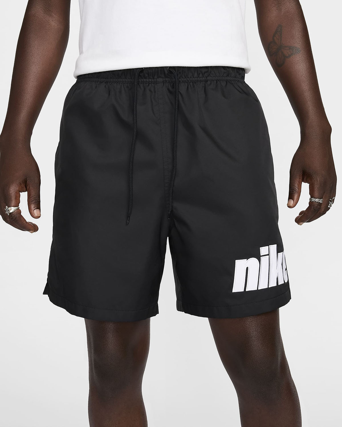 Nike Club Flow Block Shorts Black White