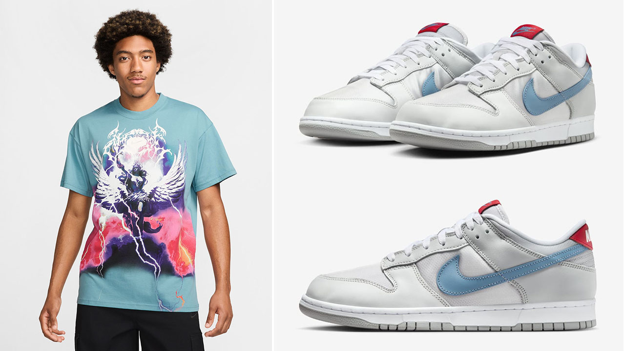 Nike Dunk Low Silver Surfer Graphic T Shirt to Match Sneakers