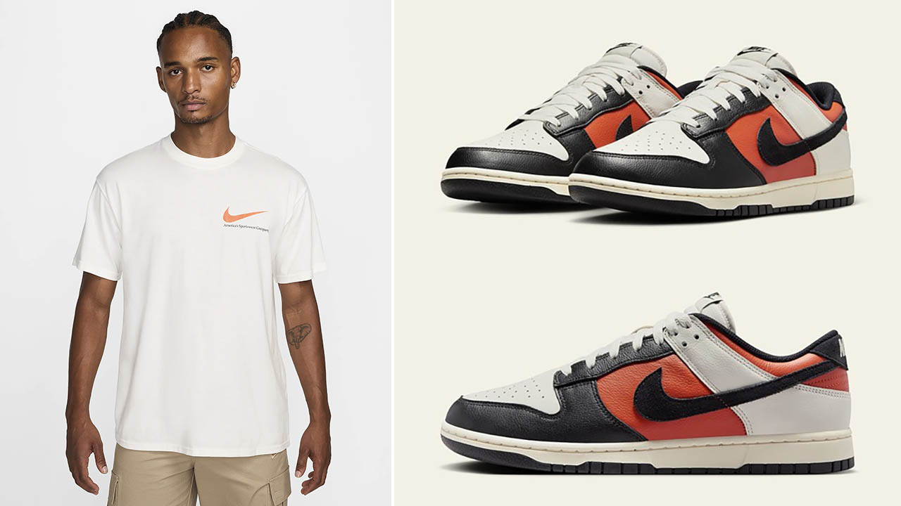 Nike Dunk Low Vintage Coral T Shirt to Match Sneakers