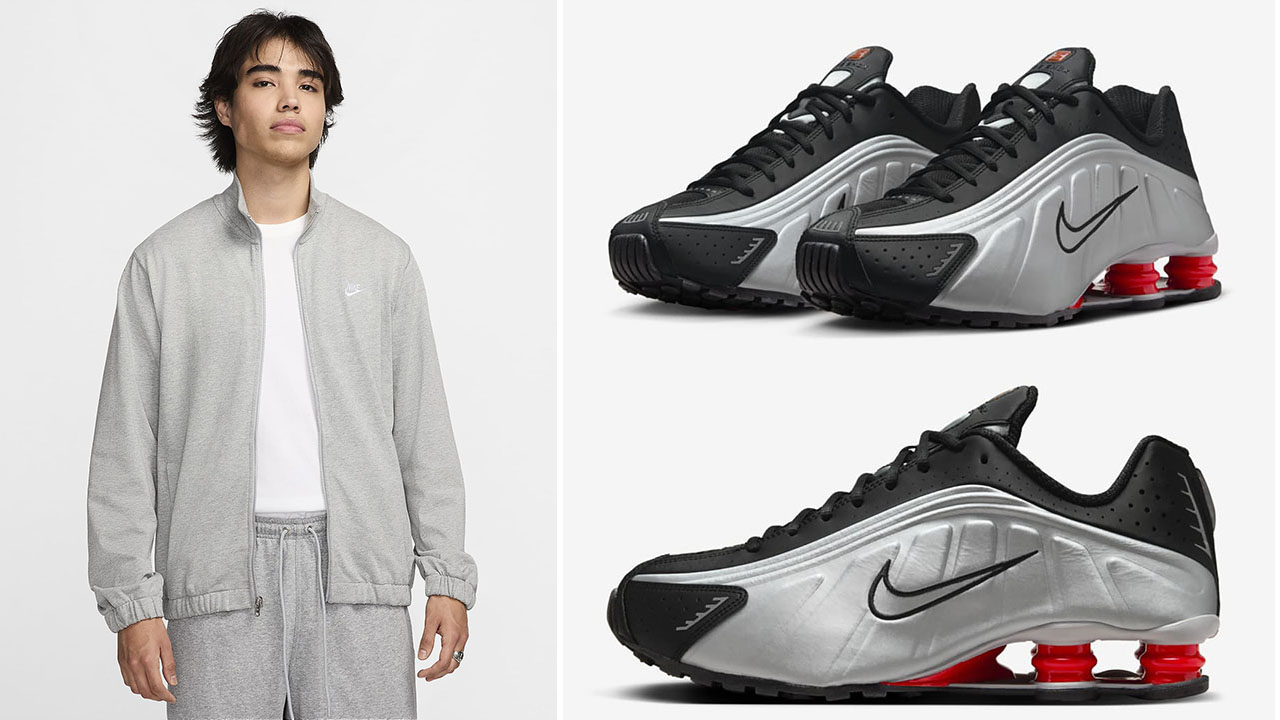 Nike Shox R4 OG Black Metallic Silver Jacket to Match