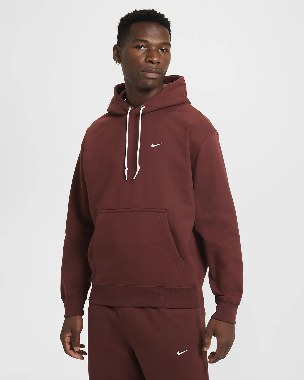 Nike Solo Swoosh Fleece Pullover Hoodie Dark Pony 2