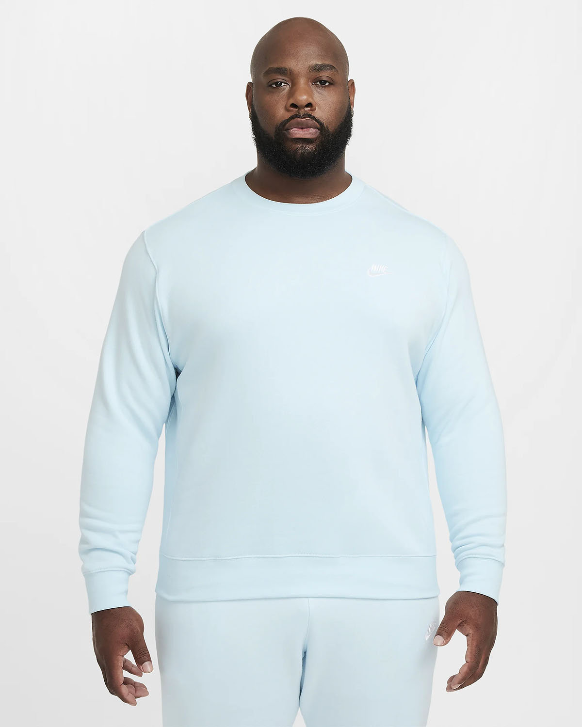 Nike Sportswear Club Fleece Crew Sweatshirt Glacier Blue 2