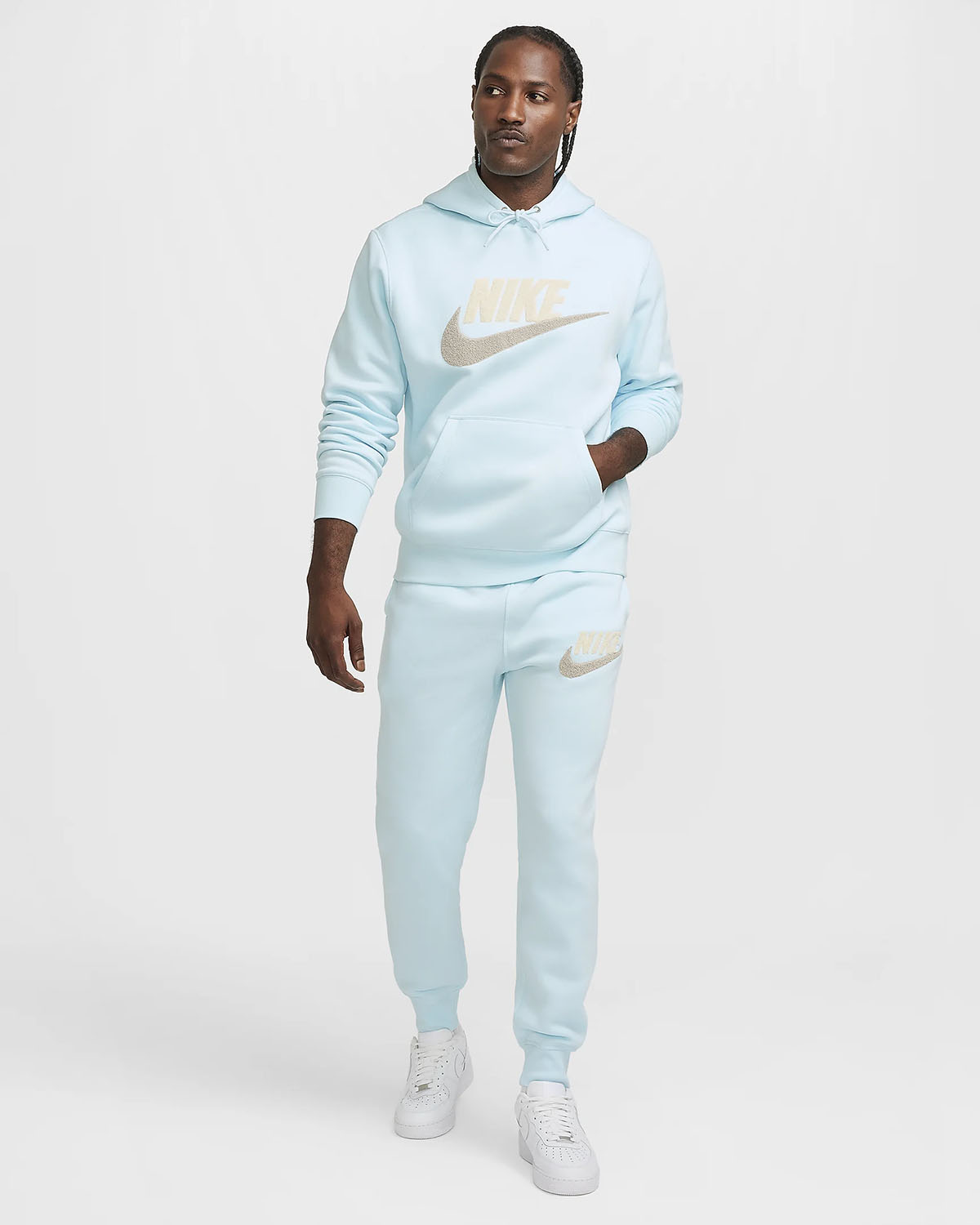 Nike Sportswear Club Fleece Pullover Hoodie Glacier Blue 1