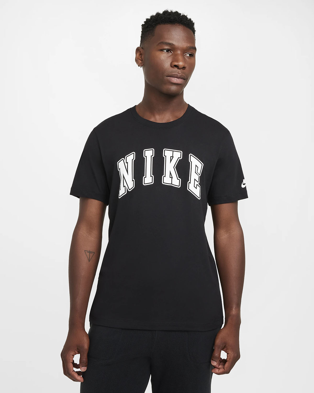 Nike Sportswear Club T Shirt Black White 1