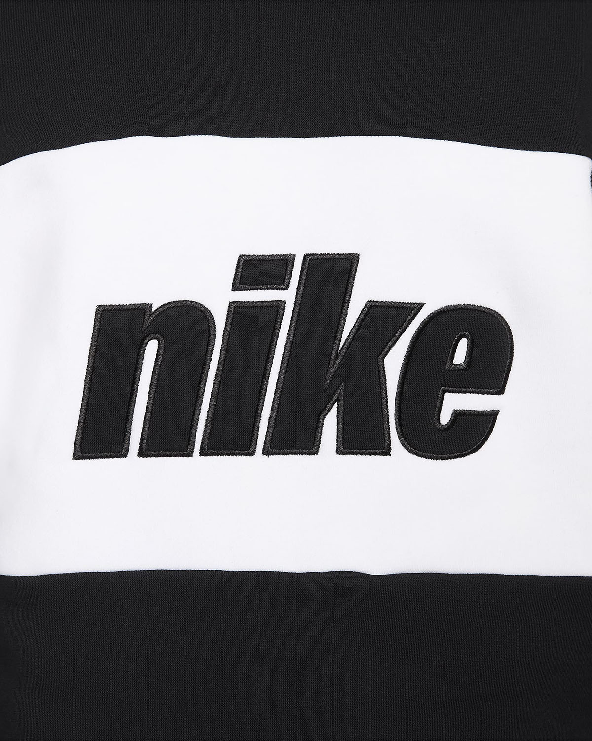 Nike Sportswear Color Block Hoodie Black White 2