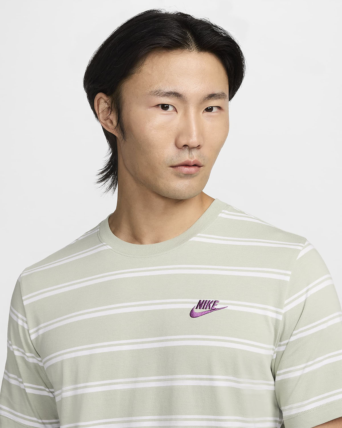 Nike Sportswear Striped T Shirt Jade Horizon 2