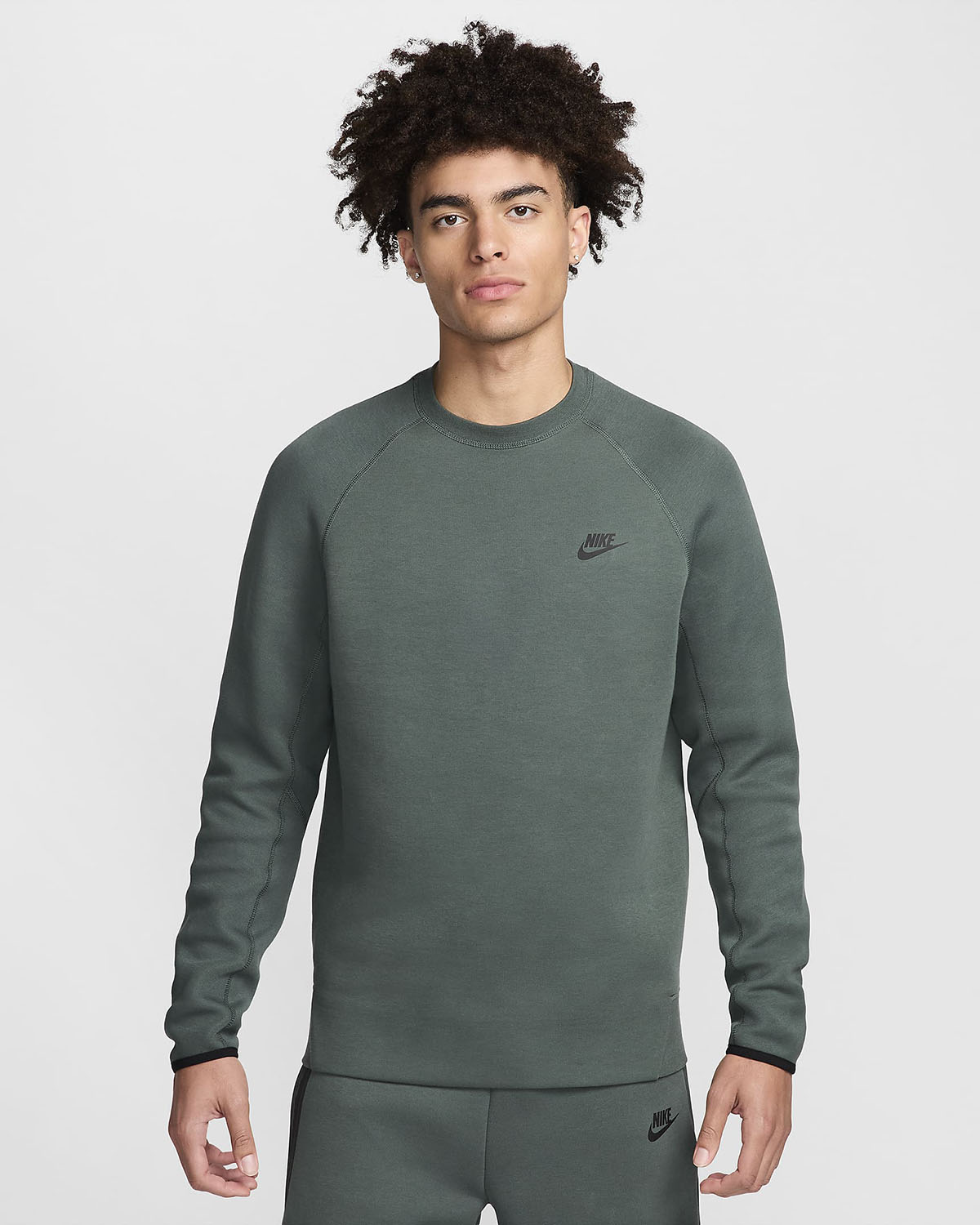 Nike Tech Fleece Crew Sweatshirt Vintage Green