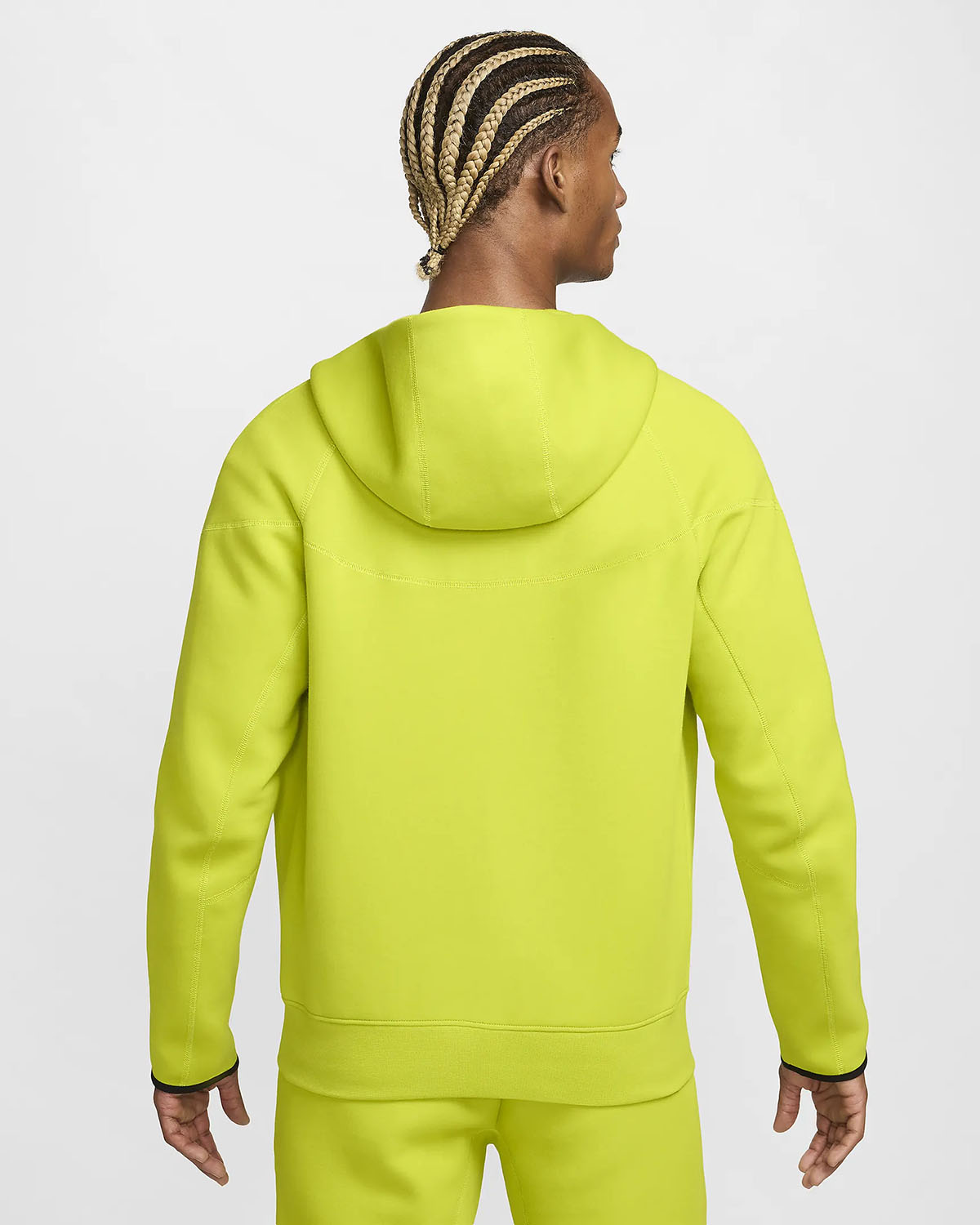 Nike Tech Fleece Full Zip Hoodie Bright Cactus Volt Black 2