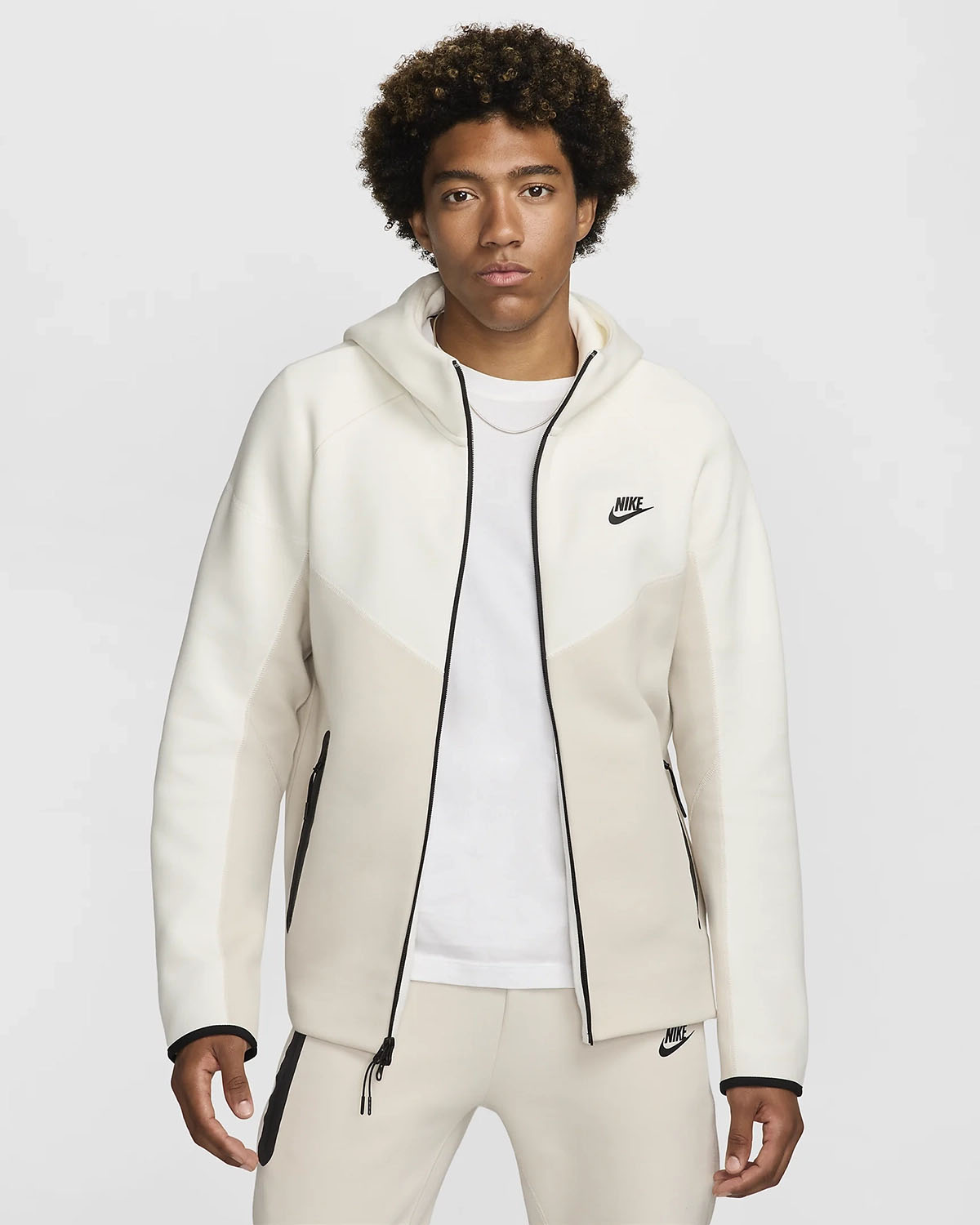 Nike Tech Fleece Full Zip Hoodie Light Orewood Brown Sail