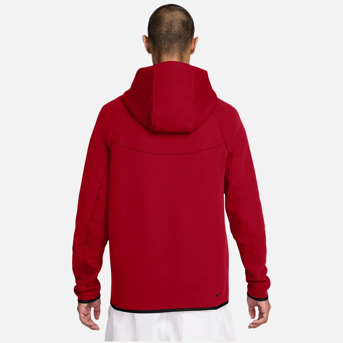 Nike Tech Fleece Full Zip Windrunner Hoodie Red Black 2