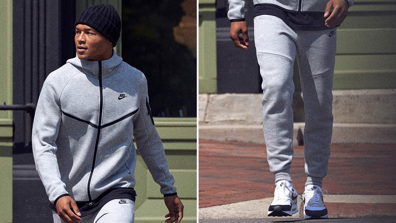 Nike Tech Fleece Hoodie and Joggers Dark Grey Heather Black Fall 2024