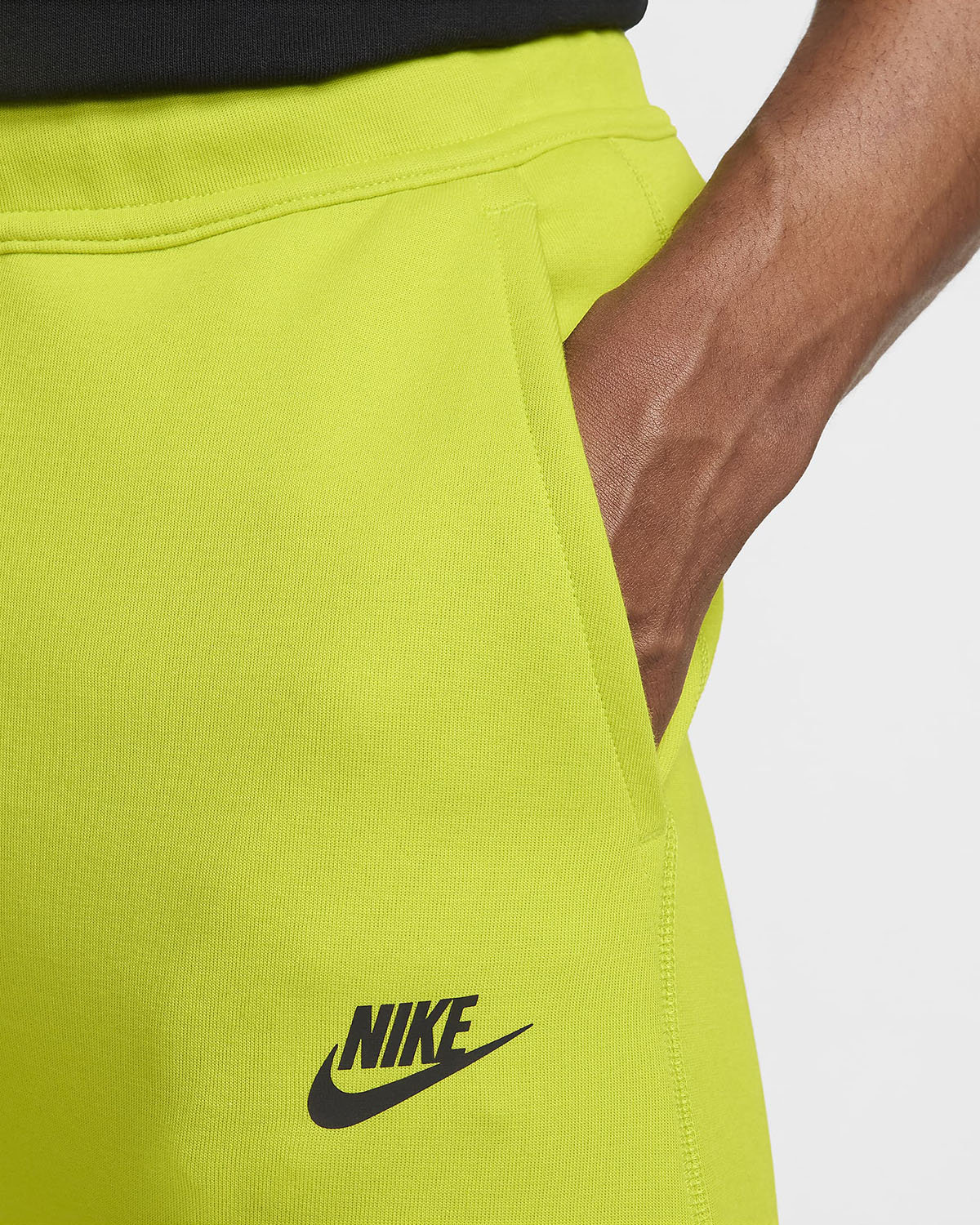 Nike Tech Fleece Jogger Pants Bright Cactus Volt Black 4