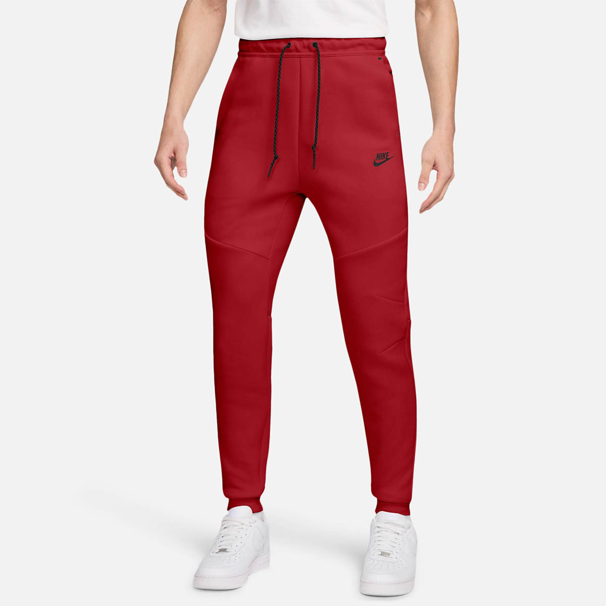 Nike Tech Fleece Jogger Pants Red Black 1