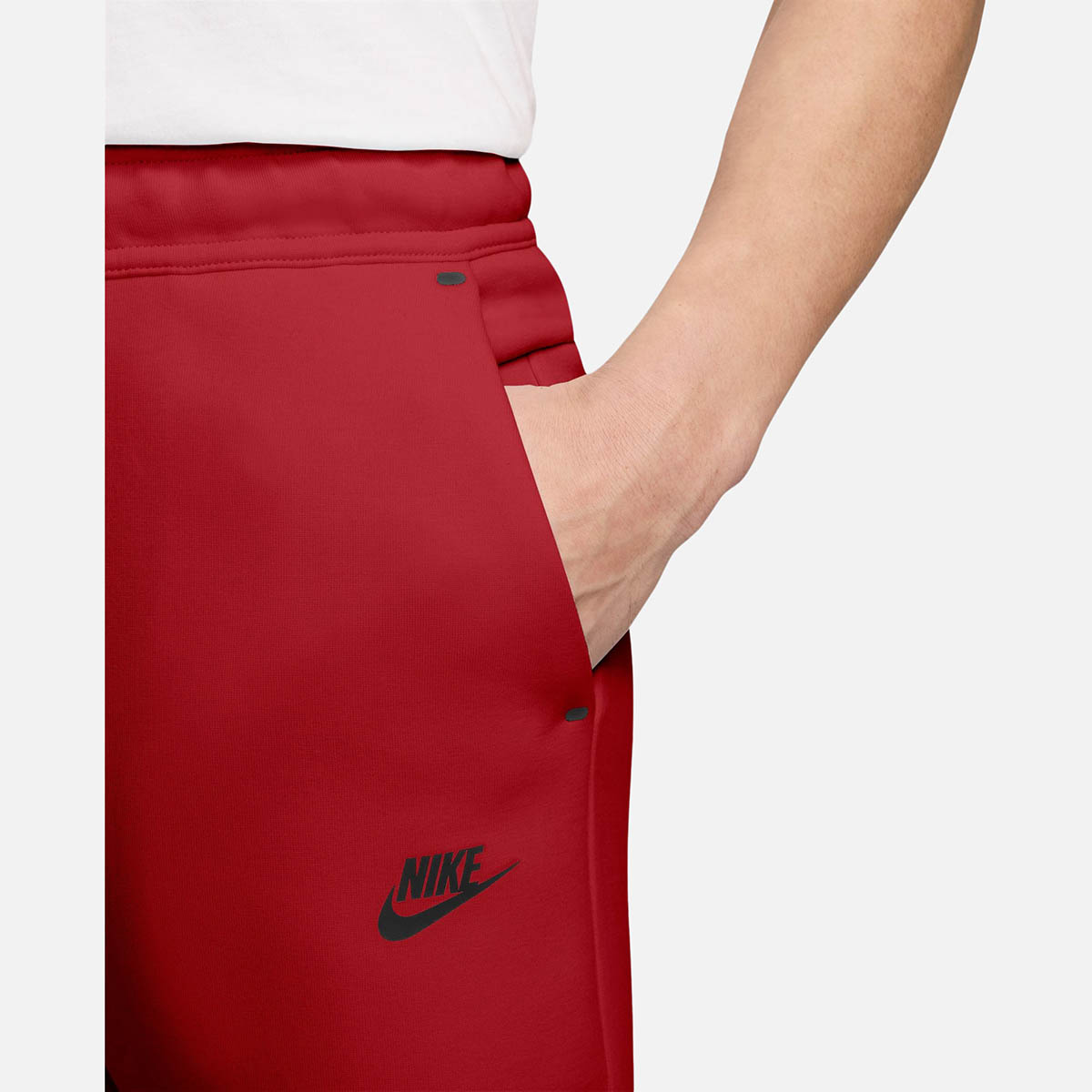 Nike Tech Fleece Jogger Pants Red Black 3