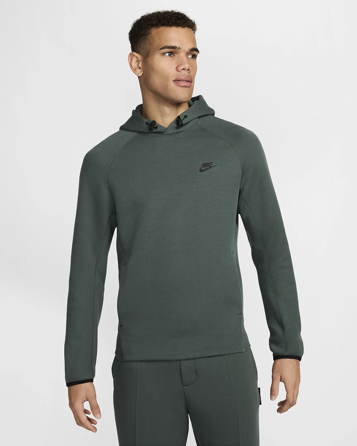 Nike Tech Fleece Pullover Hoodie Vintage Green