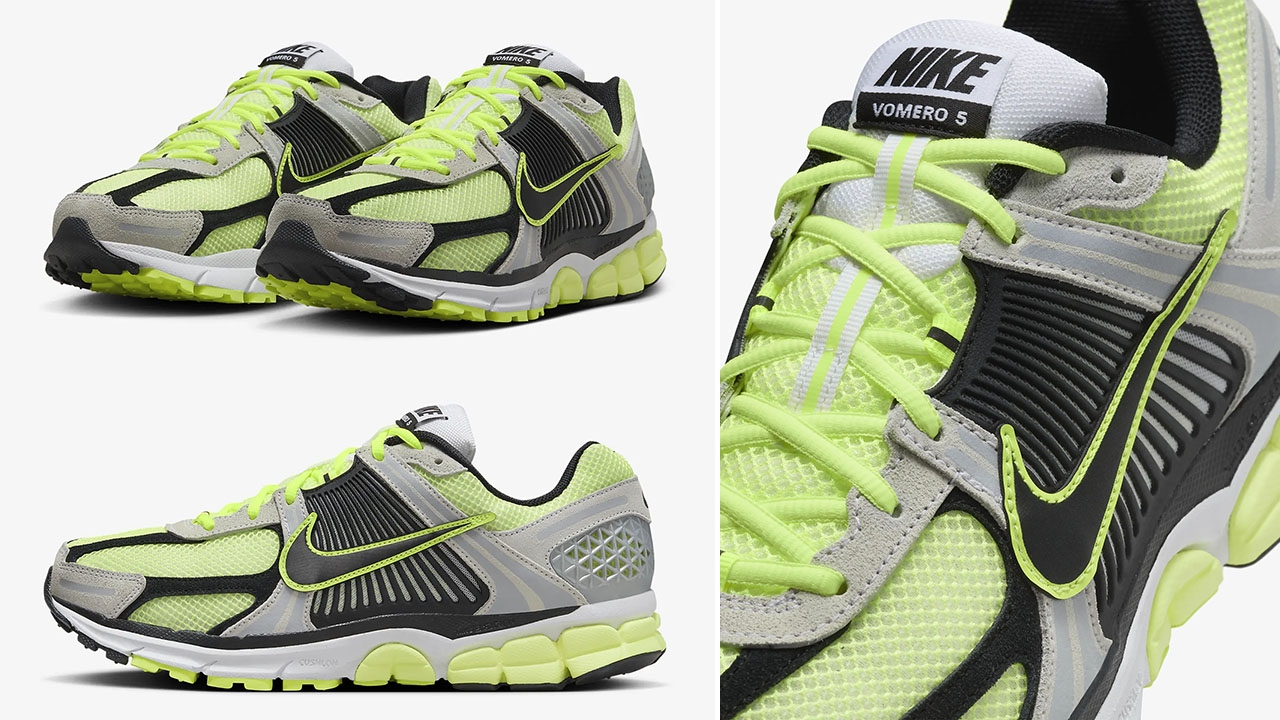 Nike Zoom Vomero 5 Volt Metallic Platinum Sneakers