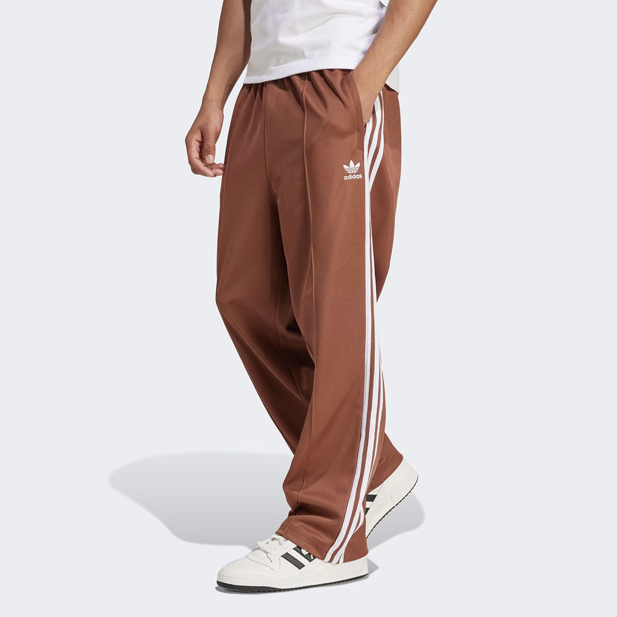 adidas Baggy Fit Firebird Track Pants Preloved Brown