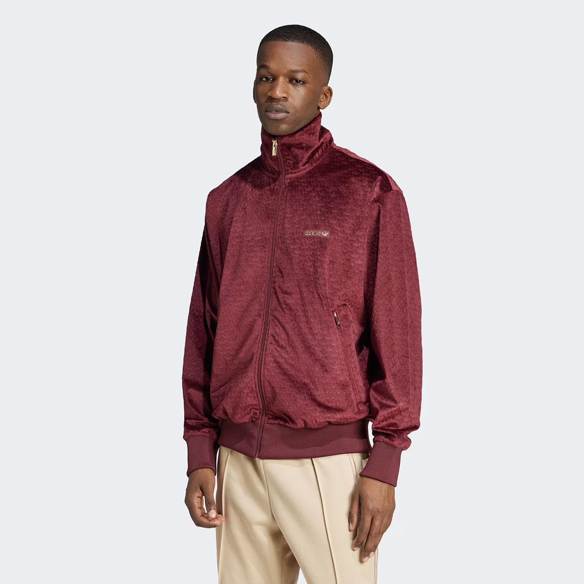 adidas Monogram Track Top Shadow Red Burgundy