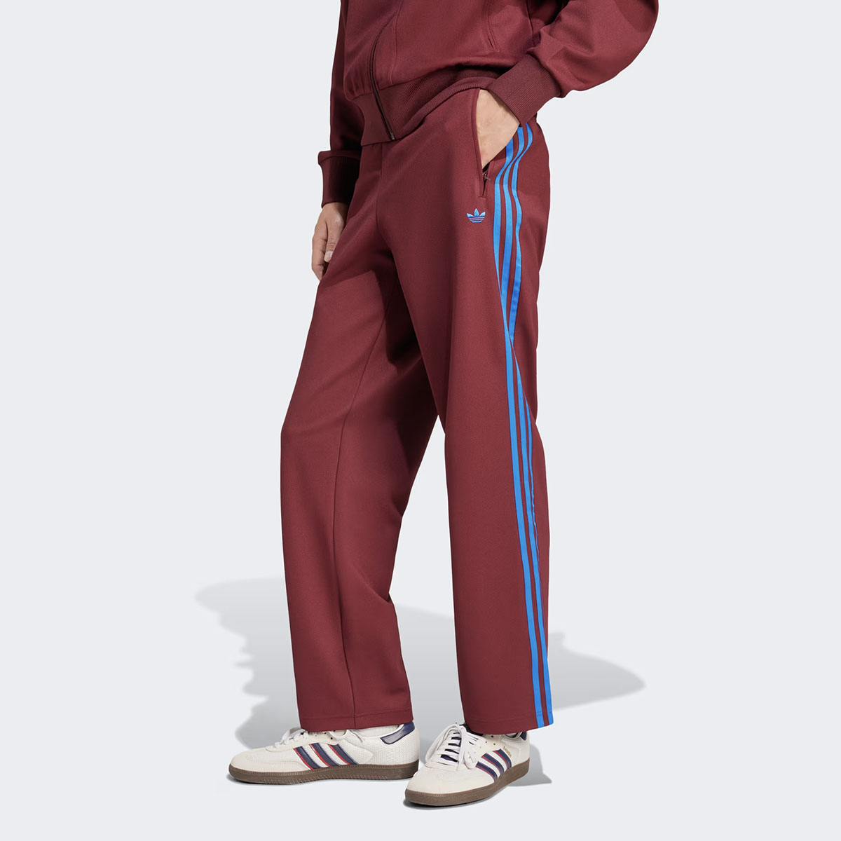 adidas Originals 70s Track Pants Shadow Red Burgundy