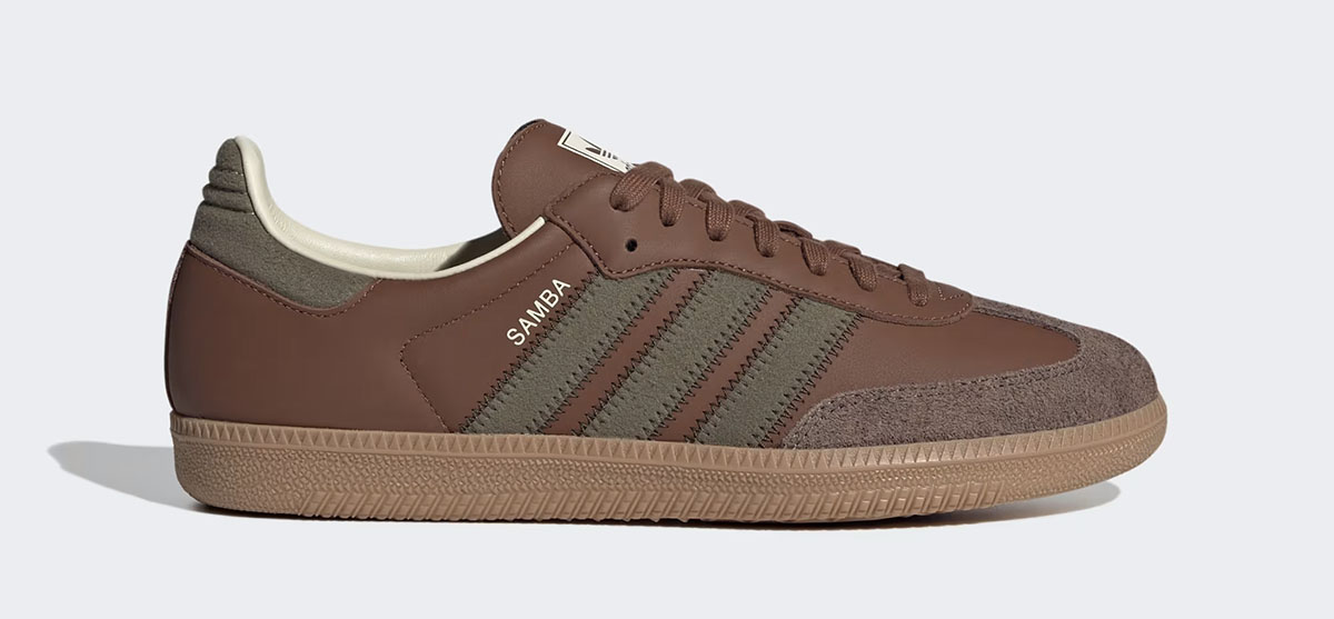 adidas Samba OG Shoes Preloved Brown Olive Strata