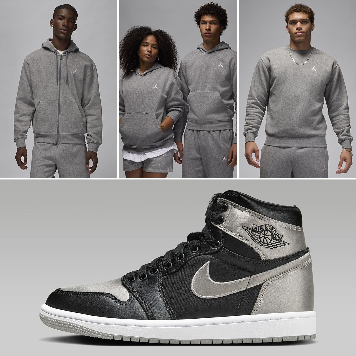 Air Jordan 1 High OG Satin Shadow Clothing to Match Shoes