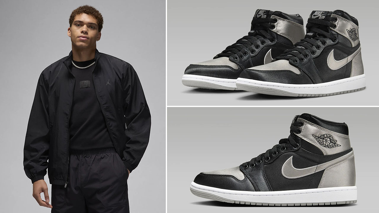 Air Jordan 1 High OG Satin Shadow Jacket to Match Sneakers