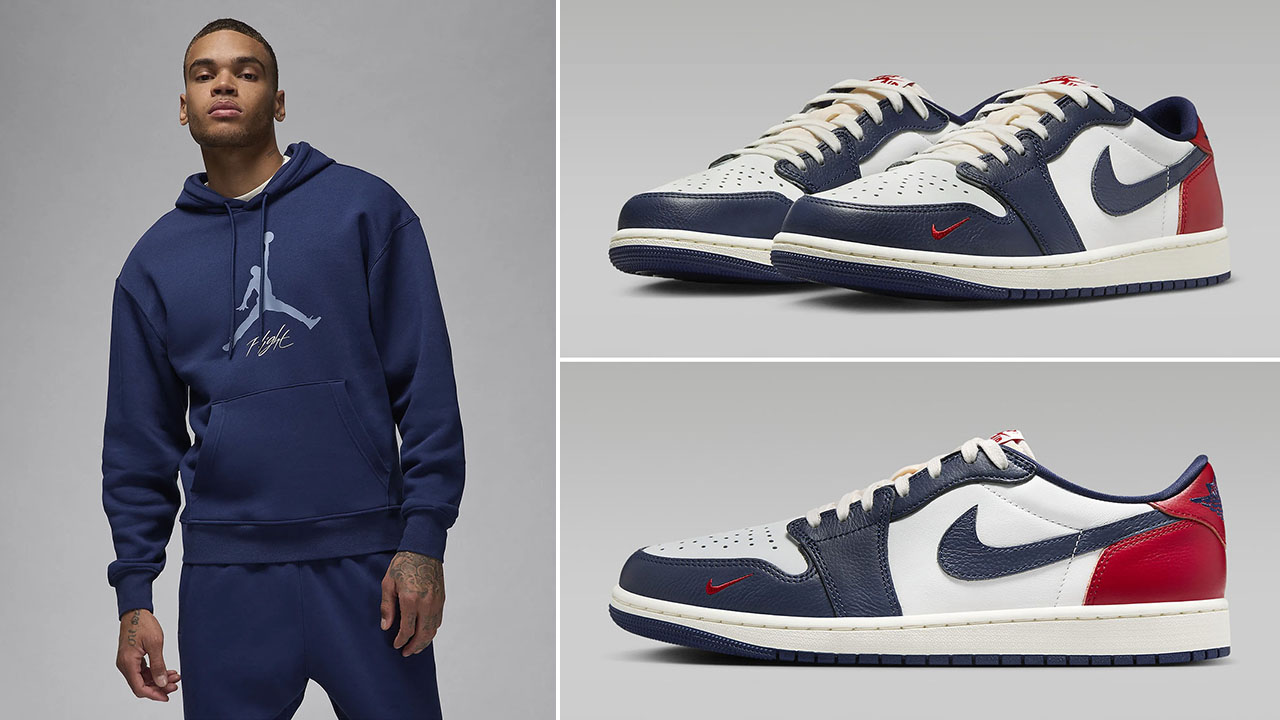 Air Jordan 1 Low Howard University Hoodie and Pants to Match Sneakers