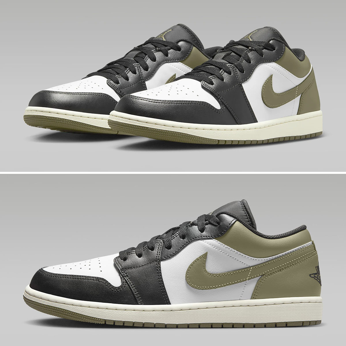 Air Jordan 1 Low Medium Olive Mens Shoes