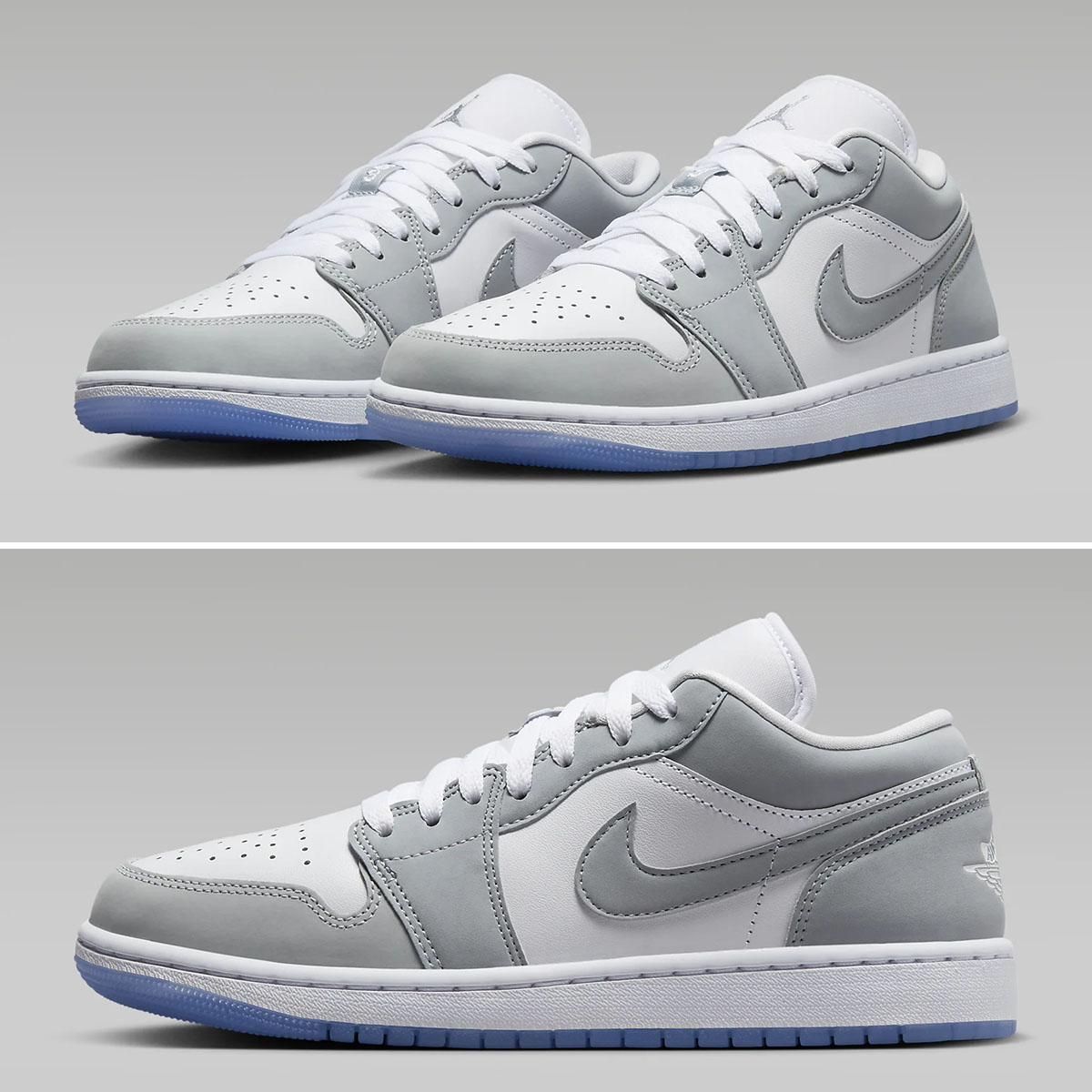 Air Jordan 1 Low White Aluminum Wolf Grey