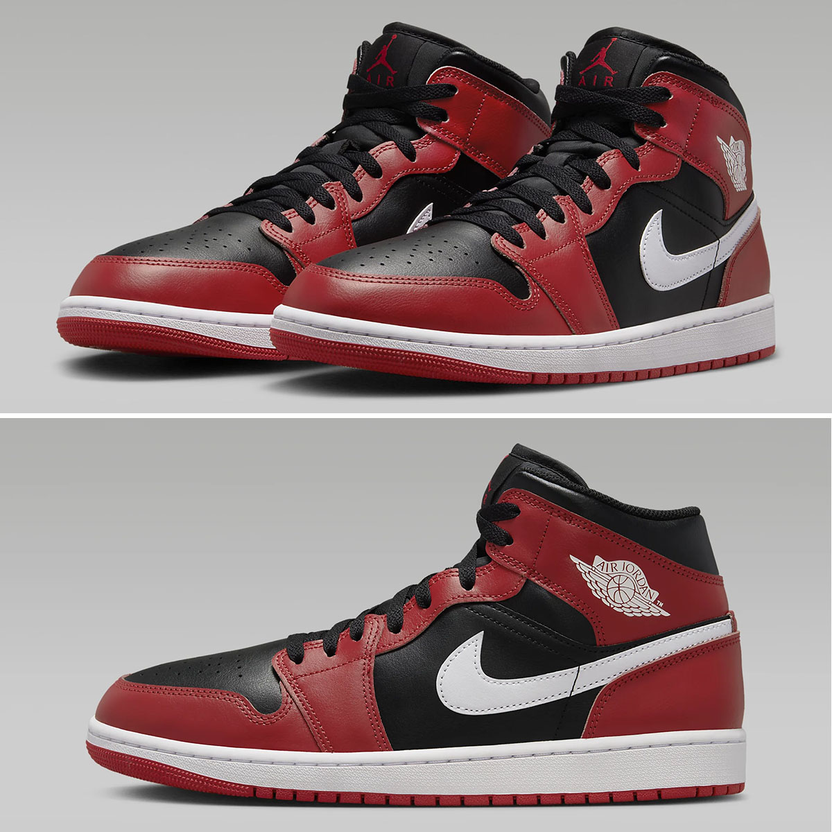 Air Jordan 1 Mid Black Red White