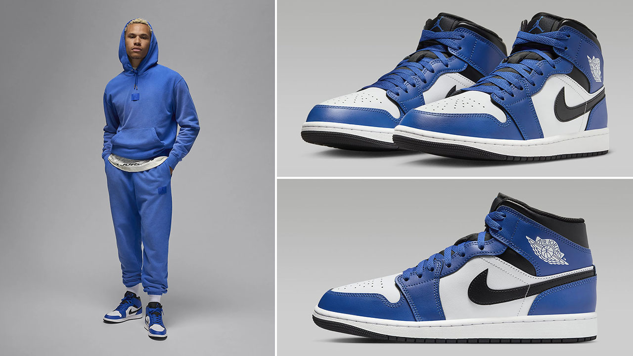 Air Jordan 1 Mid Game Royal Sneakers and Outfits