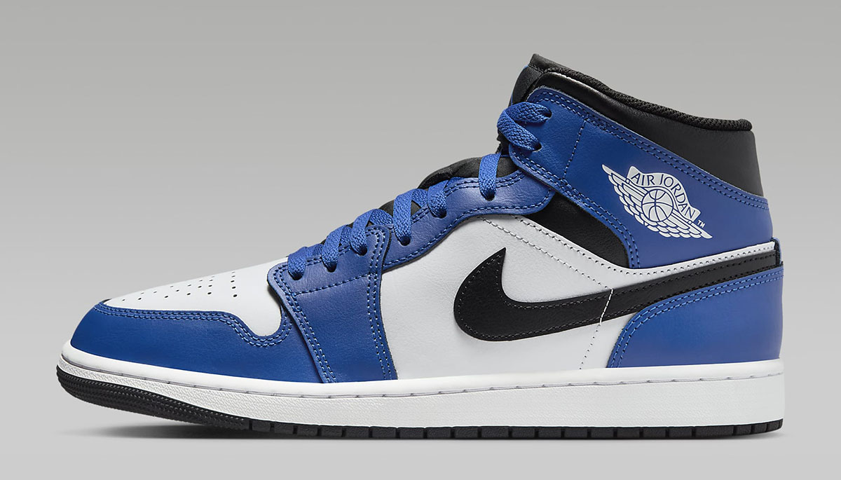 Air Jordan 1 Mid Game Royal White Black Mens Shoes 2