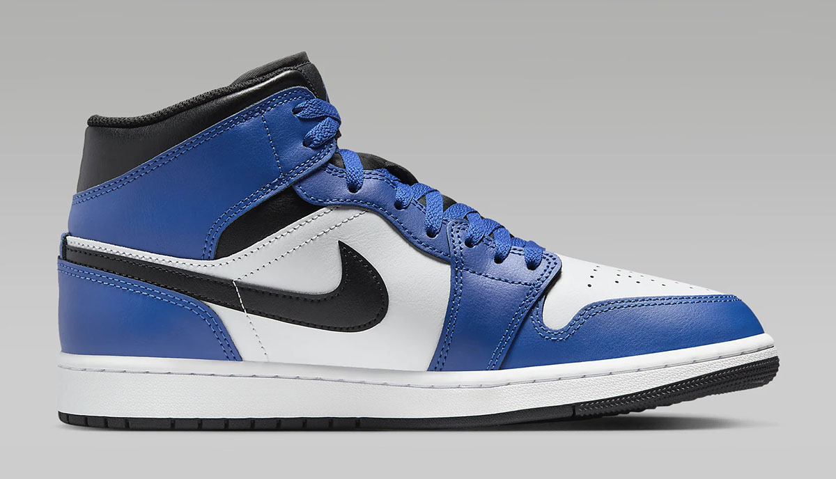 Air Jordan 1 Mid Game Royal White Black Mens Shoes 3