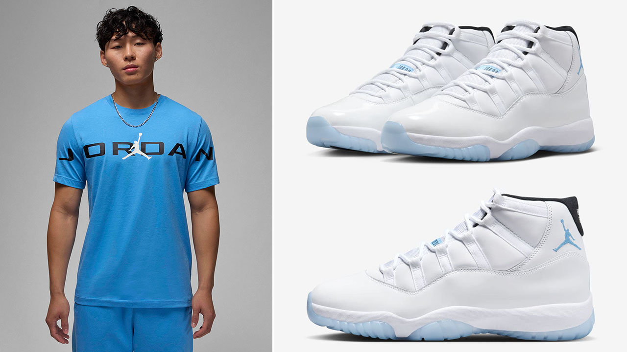 Air Jordan 11 Legend Blue 2024 T Shirt to Match Sneakers